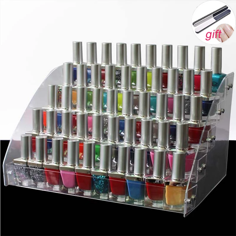 

1pc Multi-layer Nail Polish Organizer Rack Display Holder Plastic Box Acrylic Stand Case Lipstick Gift Storage Nail Art Display