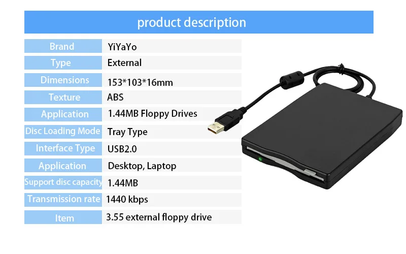 YiYaYo USB внешний дискета 3,5 Портативный диск 1,44 МБ FDD SB CD эмуляторы нет дополнительной r требуется+ сумка