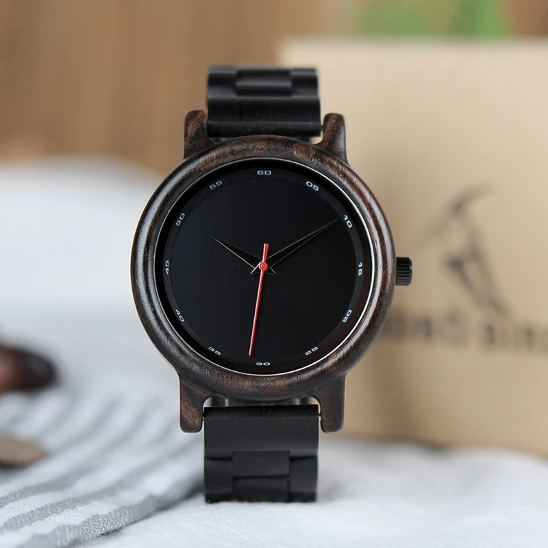 BOBO BIRD LP10 Black Men Wooden Watches Miyato 2035 Quartz Movement Ebony Saat Erkek Manufacture Aliexpress Suppliers