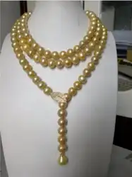 Великолепное 10-11 мм круглое жемчужное ожерелье 49 дюймов