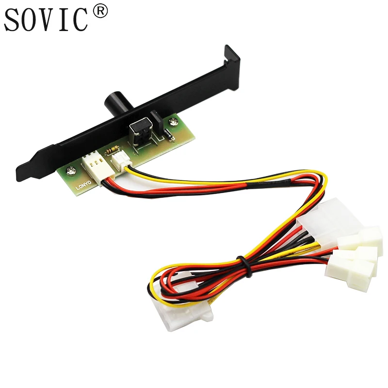 

Computer/PC cooling fan hub water pump fan speed regulator stepless voltage governor controller 3 pin 3 channel fan