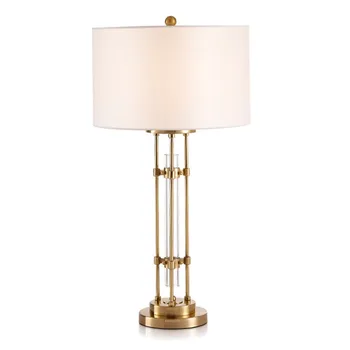 

Simple Modern Creative Decorative Table Lamps Fabric Cover Iron Material Table Lamps Model Room Living Room Bedroom Table Lamps