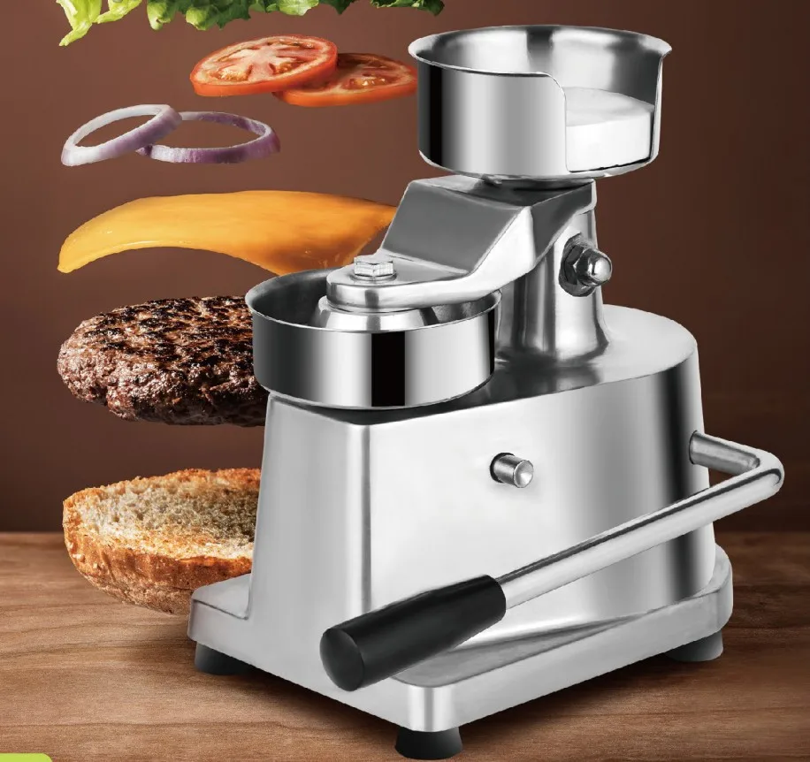

Free shipping Manual hamburger patty forming machine, bakemeat former, meat pie maker