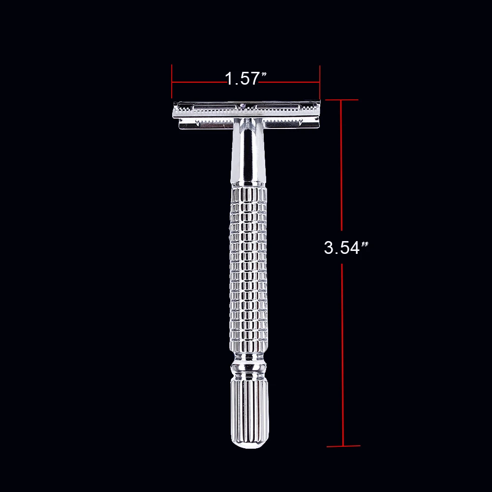 Бритва для бритья с двойным краем из нержавеющей стали для мужчин, бритвенные лезвия для лица, бритвенный станок, импортное лезвие