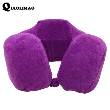 

U shape Memory Pillow Travel Pillow Upgrade Memory Foam Neck Pillows Massager Slow Rebound Memory Sponge 100% Velvet Pillowcases