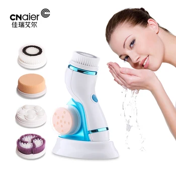 

4-1 Facial Cleansing Brush Electric Face Massager Portable Waterproof Face Cleaner Makeup Brush Sonic Vibrate for Women AE-8286