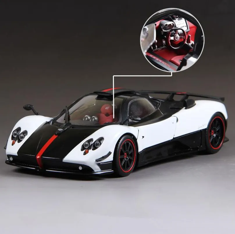 1:18 весы для спортивной машины Pagani, Игрушечная модель автомобиля из искусственного сплава Huayra, литье под давлением, суперавтомобиль, модель, игрушки с оригинальной коробкой