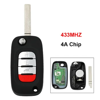 

3+1/4 Button OEM Folding Flip Remote Smart Car Key 433MHz 4A Chip for Benz Smart Fortwo 453 Forfour 2015 2016 2017 Uncut Blade