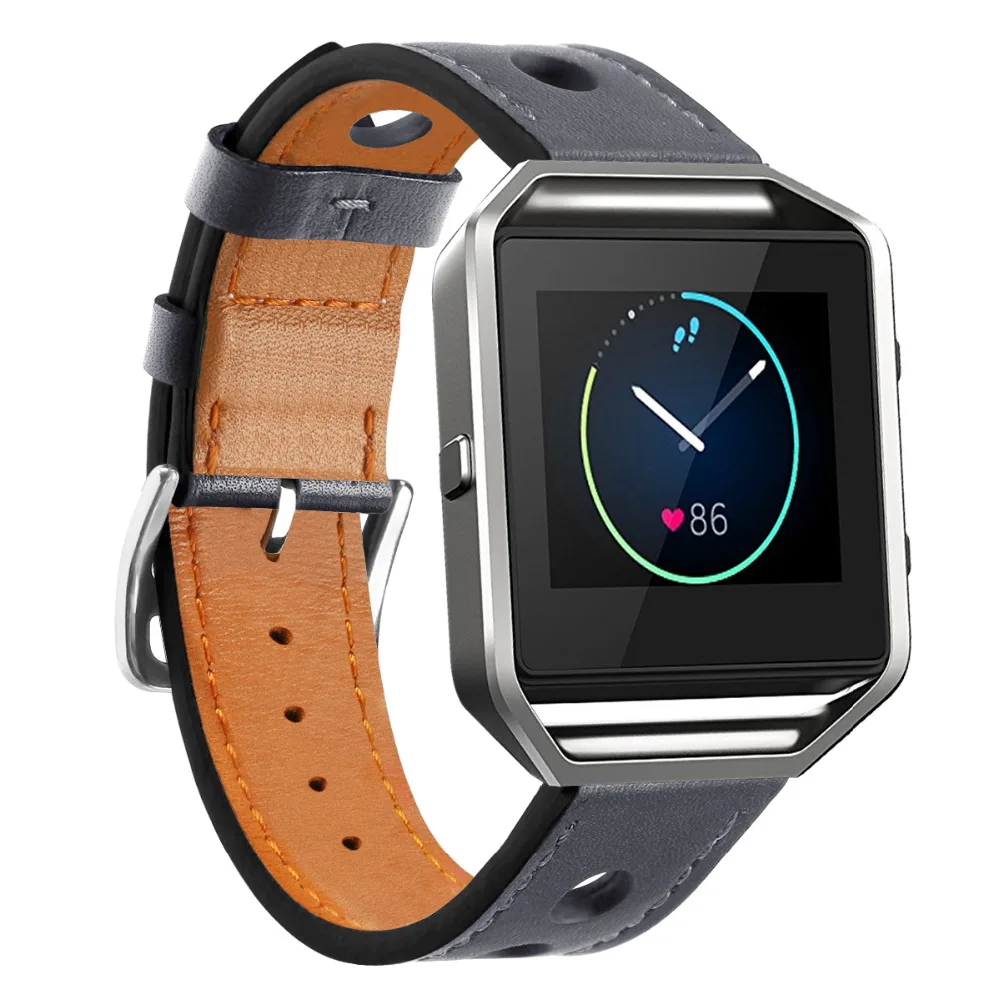 Bands Leather for Fitbit Blaze Small Large Hollow Strap (8)