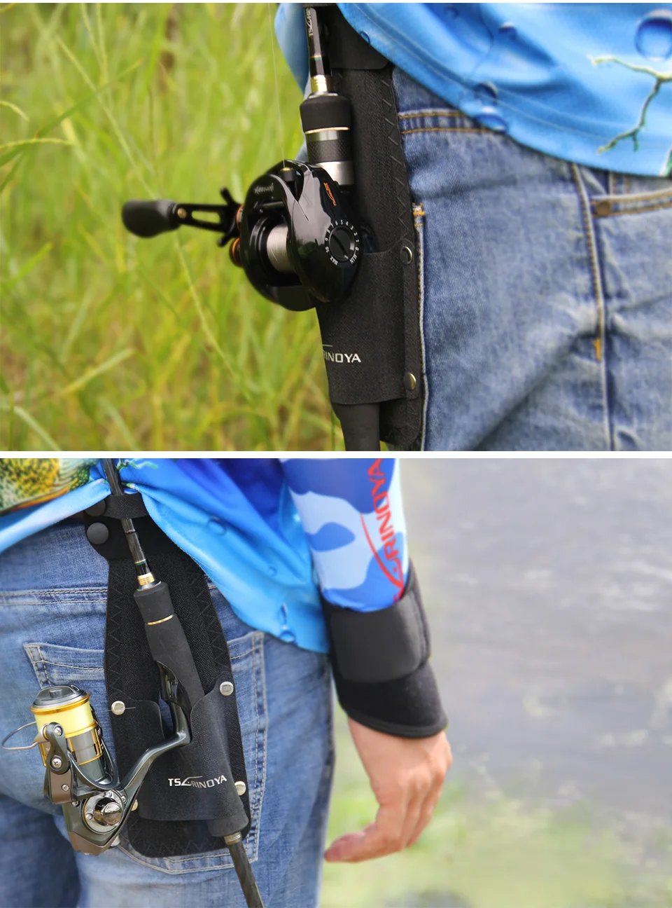 Bolsas de Pesca Titular da Vara de Pesca Tsurinoya Portátil Portador Pesca Equipamento Ferramentas Armazenamento Bolsa 26cm - 8cm 65g 11 titular da vara de pesca portátil portador