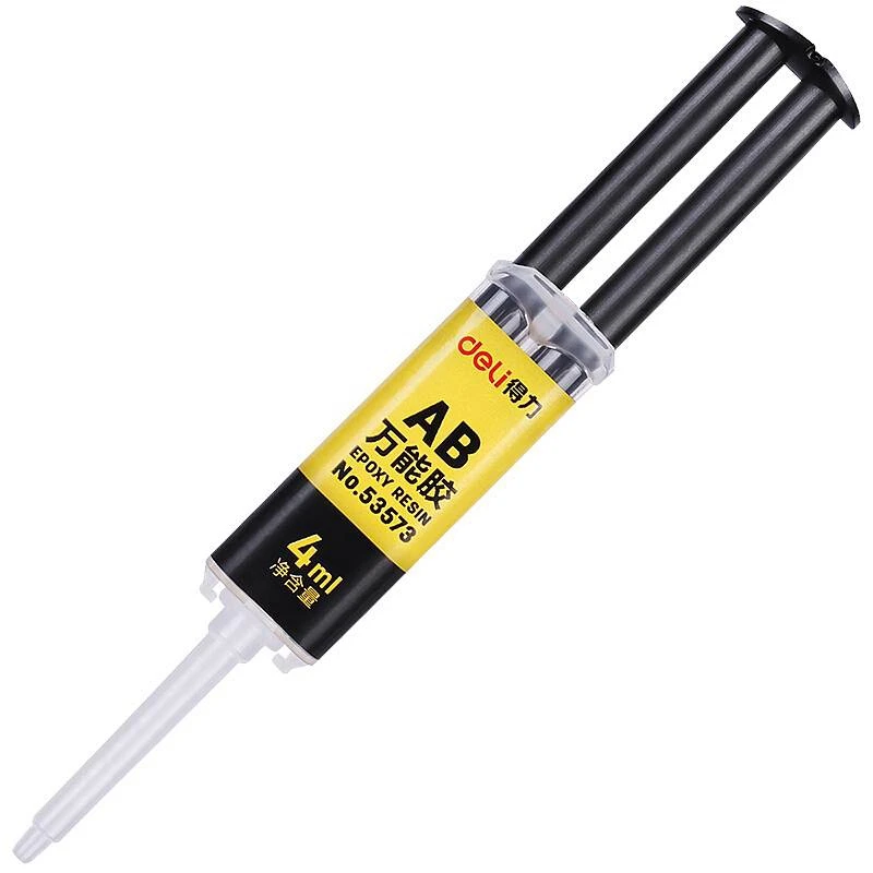 

1PCS Deli 53573 4ml Epoxy Resin AB Glue 2 Minutes Curing Super Liquid Glue For Glass Metal Rubber Waterproof Strong Adhesive