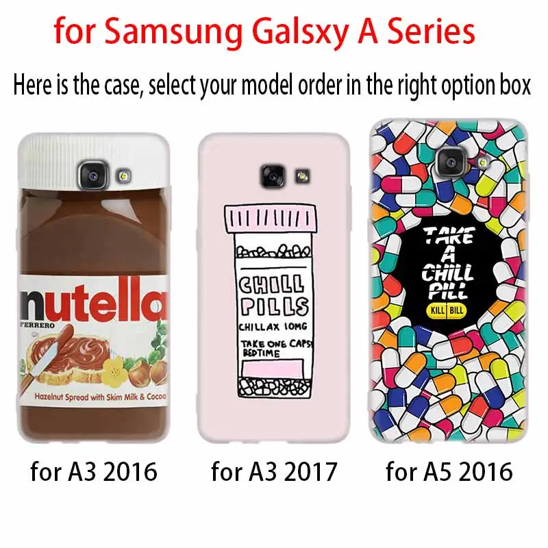 Силиконовый чехол для Samsung Galaxy A6 A8 A9 A7 A5 A3 Plus 2018 2017 2016 2015 A71 Star Funny Chills tulles Chocolate