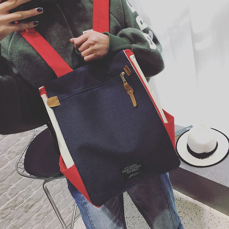 Женский новая сумка на плечо колледж холст shcoolbag Корейская версия ins супер огонь пакет кампус большой емкости женский рюкзак
