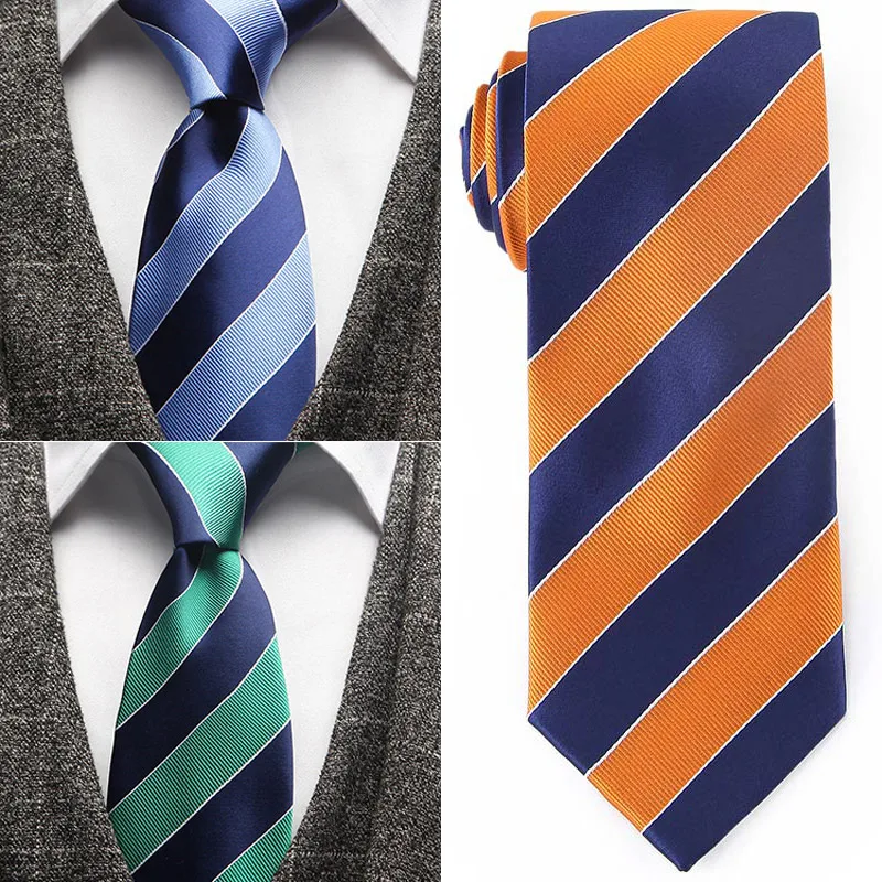 Men's Fashion Wedding Silk Ties Business Necktie Striped Woven Ties Men Boys 
