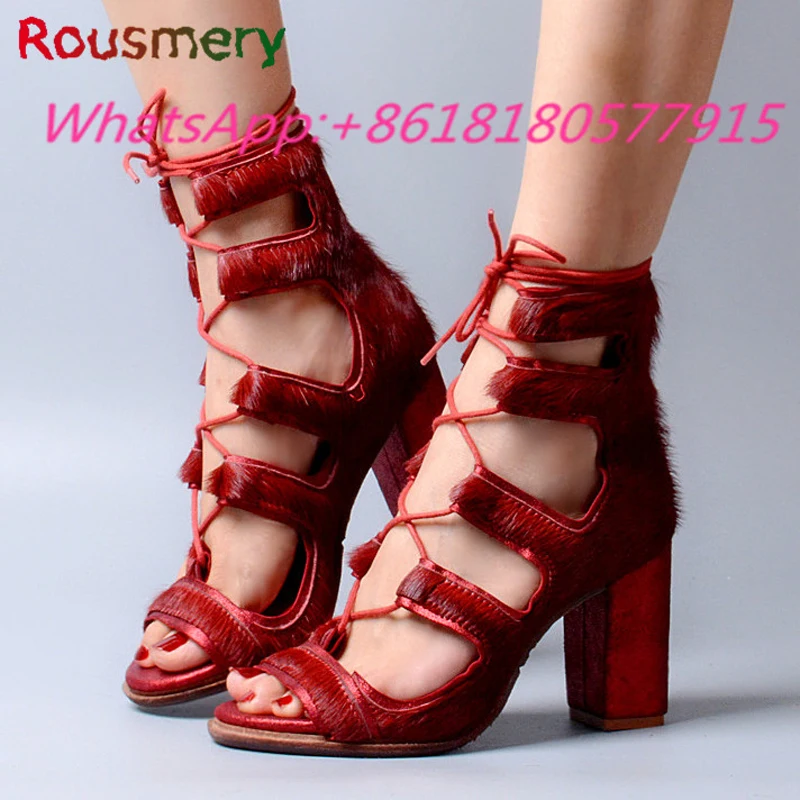 Hot Sales Fashion Chunky High Heels Woman Sandals Sexy Summer Zapatos Mujer Plus Size Attractive Narrow Band Party Woman Shoes