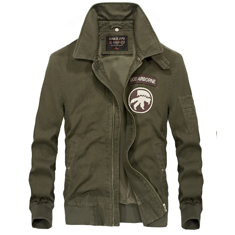 army green Жан di Ji ПУ брендовая одежда мужские съемным воротником модная куртка - Цвет: army green
