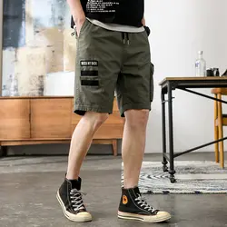 Повседневные мужские брюки в свободном оснастке летние шорты