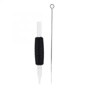 

3RL Transparent Silicone Anti-slip Tattoo Grip Handle with Needle 10pcs Tattoo Needles With Grip