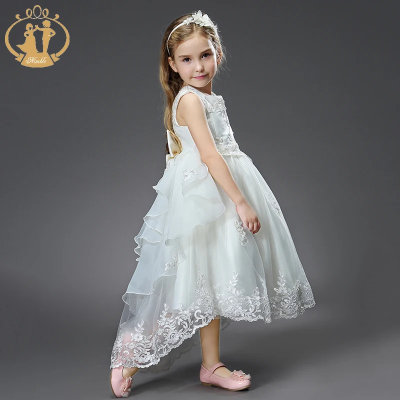 Nimble/платье для девочек; детская одежда с вышитыми цветами для свадебной вечеринки; roupas infantis menina; детская одежда; платье; vestidos