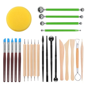 

24pcs Ball Stylus Dotting Tools Clay Modeling Sculpting Tool Rock Painting Kit Art Sets For Pottery Sculpture