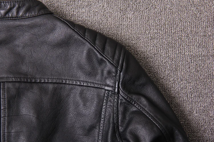 Мужская Черная куртка из натуральной кожи Homme тонкая крутая распродажа стиль теплый мужской мотор для одежды байкерские кожаные куртки