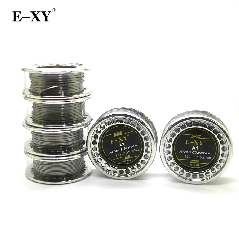 

E-XY Alien Clapton Heating Wire A1 Flat Wire 5m/roll 15 Feet Vape DIY Core for RDA RBA Rebuildable Atomizer Vaporizer coils