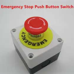 Красный гриб Кепки Пластик оболочки DPST аварийной остановки кнопочный переключатель AC660V 10A оборудование лифт с фиксацией e переключатель