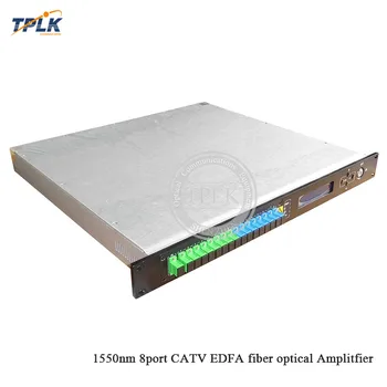 

CATV EDFA optical fiber Amplifier 1310/1490/1550 WDM 1550nm 1U/ 80W 8port*22dbm sc/apc,sc/upc High power optical fiber Amplifier