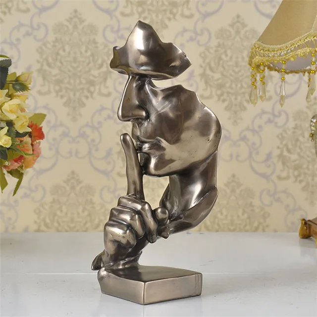 Poly harz kreative abstrakten skulptur kunst kupfer halten