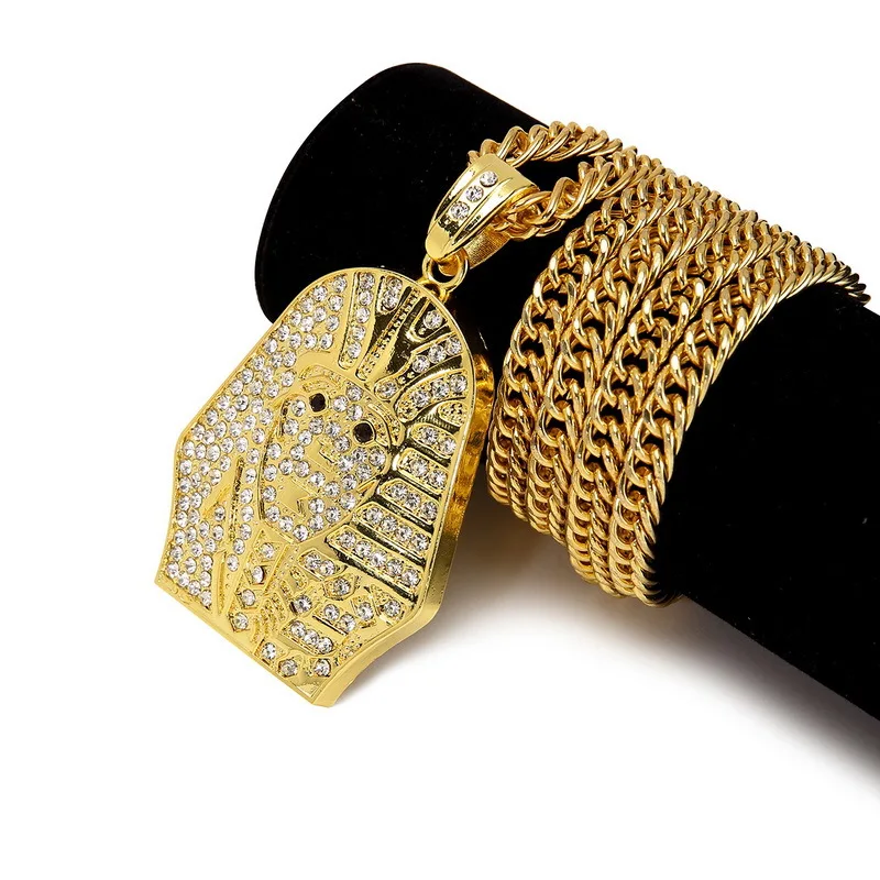 

New Arrival Last King Akhnaton Pharaoh Pendant Necklace Men Fashionable Hip Hop Dance Necklace Free Shipping