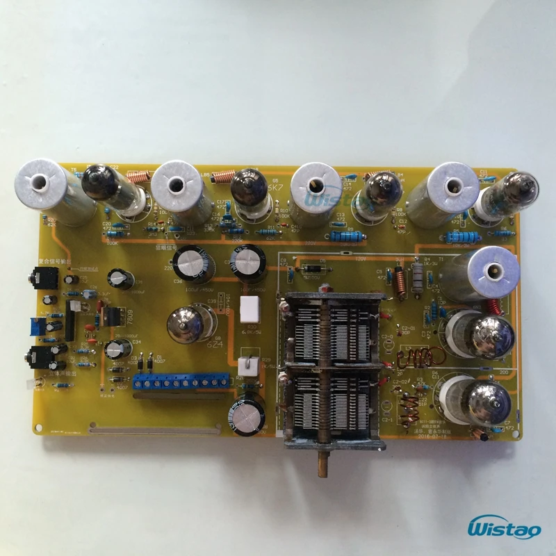 

IWISTAO Tube FM Stereo Radio Head Finished PCBA Kit or Empty Board 6C11 No Including Power Transformer HIFI Audio 110V/220V DIY