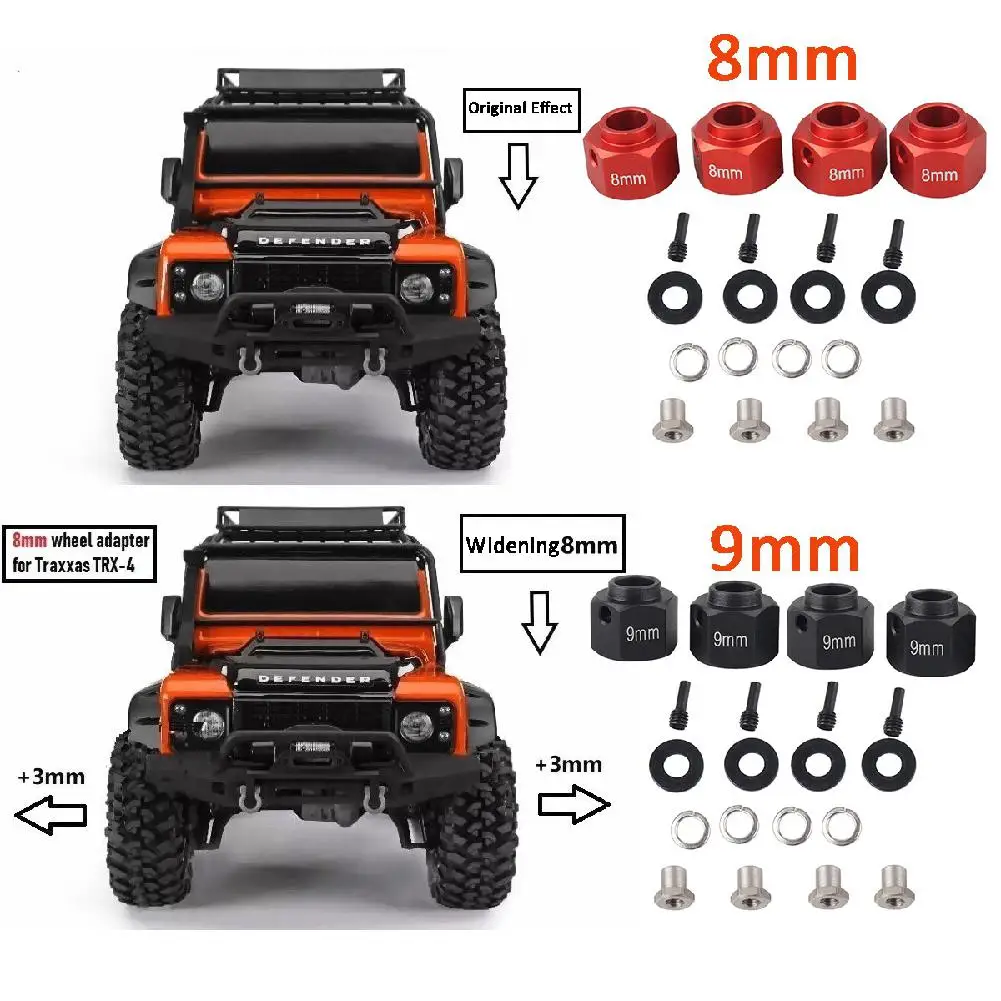Alloy Side Pedal Footplate Kits für Traxxas TRX 4 1//10 RC Rock Crawler Car