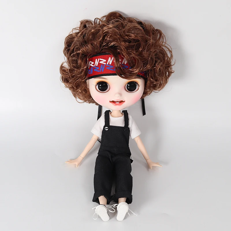1/6 bjd фабрика blyth кукла азон тело маленькая грудь тело матовое лицо индивидуальные куклы открытый рот каштановые волосы BL9158 30 см, DBS
