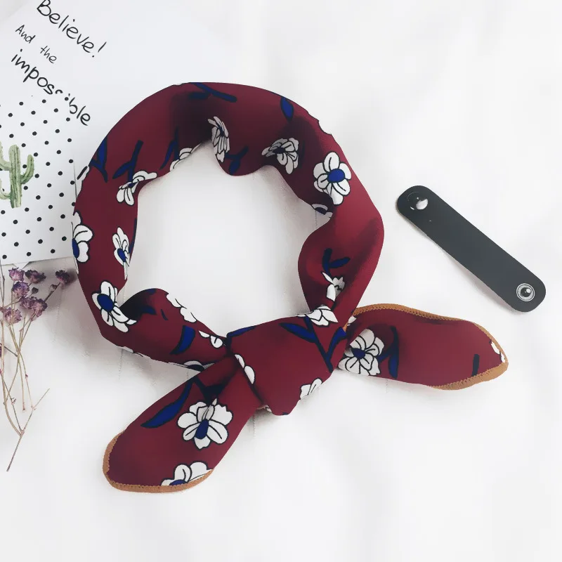 50*50 см Ретро многоцветный квадратный шарф в полоску дизайн платок с принтом для женщин шеи Bufanda повязка для волос Обертывания Echarpe