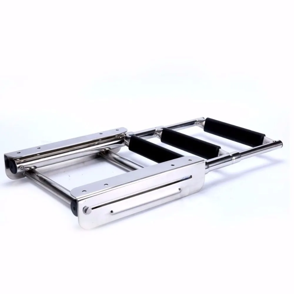 Comprar Escalera de plataforma de acero inoxidable con polea de 3 pasos para accesorios de barcos marinos