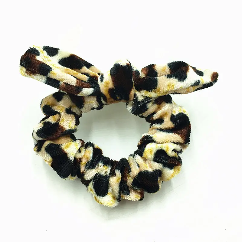 3 20 предметов с плюшевой подкладкой с леопардовым принтом Scrunchies лента для волос, Бабочка, обтянутая тканью; набор тканью; прическа хвостик; на резинке с заячьими ушками головные уборы аксессуары для волос - Цвет: 3