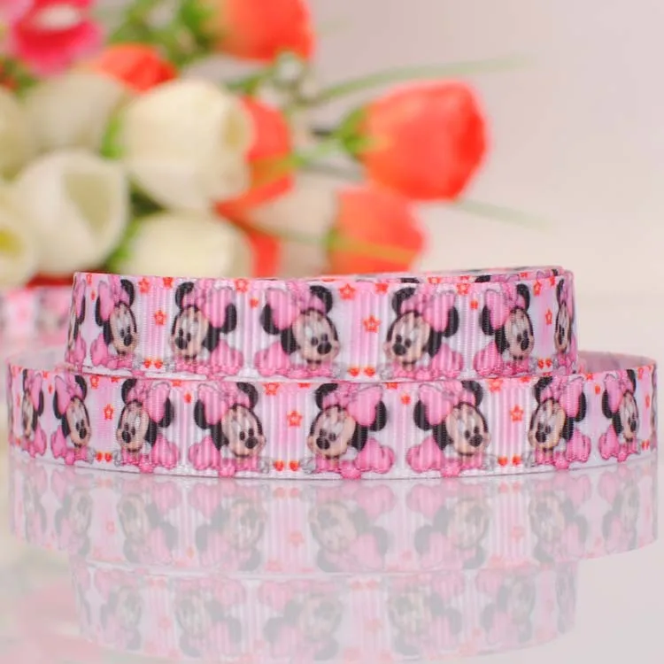 

5yards 3/8 " 9 mm cute print grosgrain tape DIY handmade hairbow cartoon ribbon free shipping