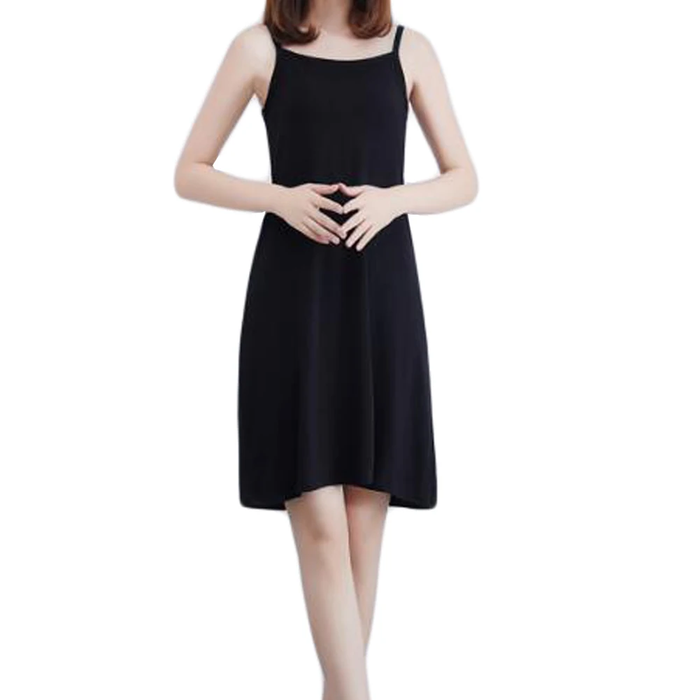 

YJSFG HOUSE Hot Sale Ladies Slips Modal Women Plus Full Slips Camisole Dress Underdress Petticoat Intimates White Slips