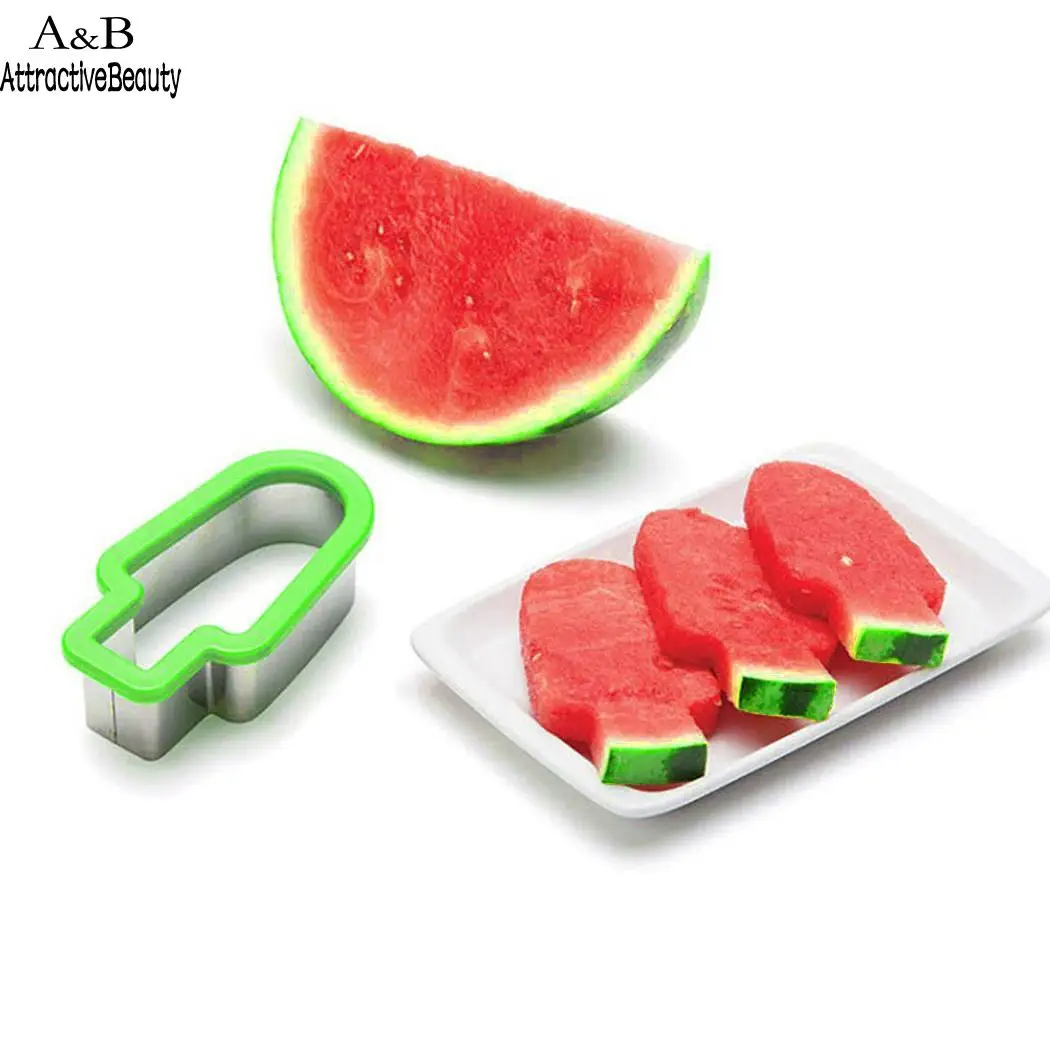 

New Watermelon Slicer Stainless Steel Popsicle Shape New Slicer Melon Cutter DIY Kitchen Tools