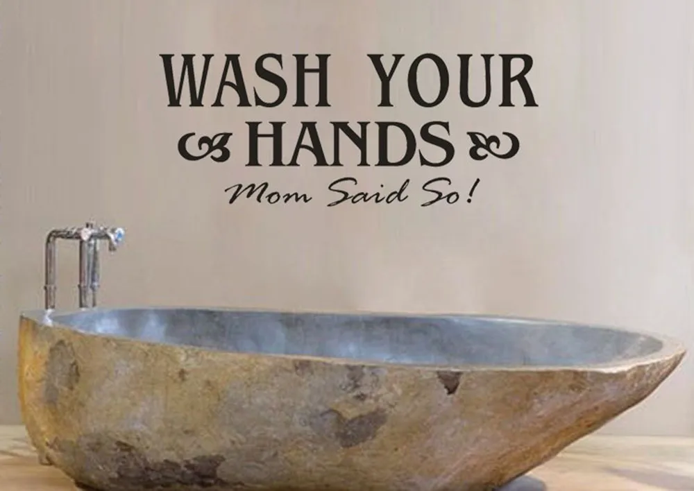 Diy Wash Your Hand Art Wall Stickers Vinyl Removable Decals Mural Diy Wash Your Hand Art Wall Stickers Vinyl Removable Decals Mural Home Bathroom Sink Handbasin Remind Sticker Sign 2016 In From