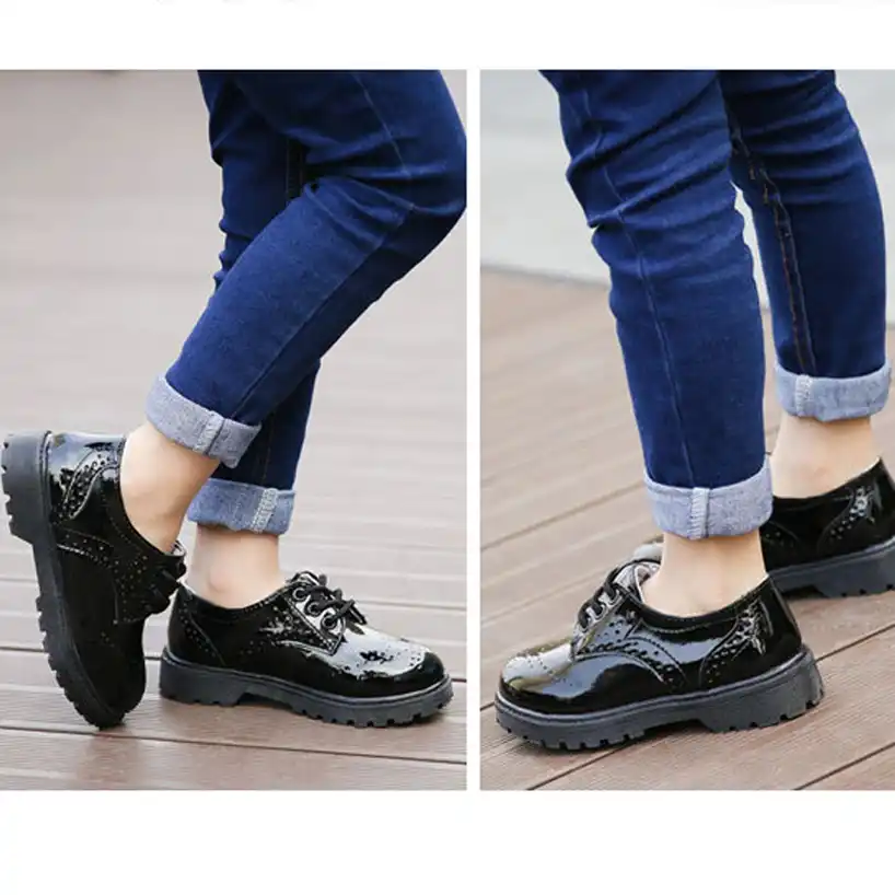 2016 New Boys Leather Shoes For Wedding England Styles Kids