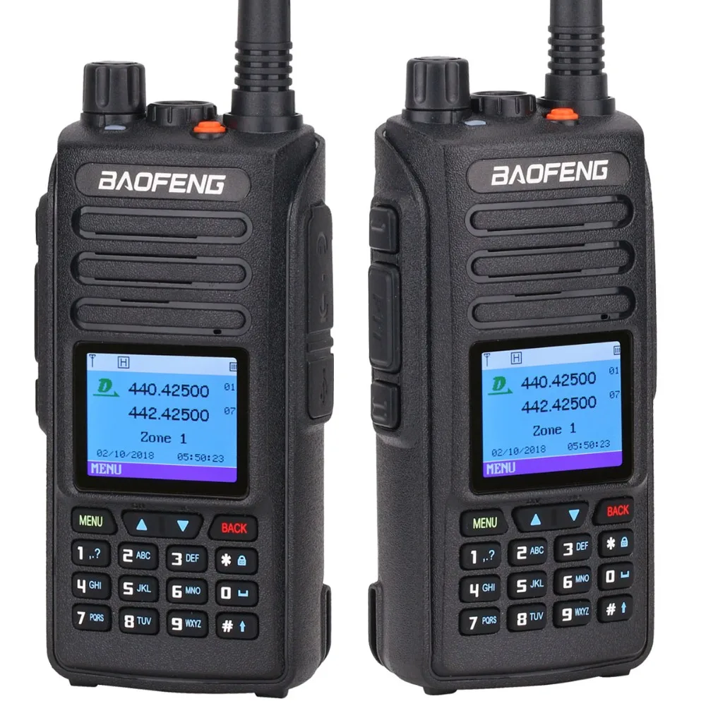 Baofeng DMR DM-1702(gps) рация VHF Двухдиапазонная 136-174 и 400-470MHz Dual Time slot Tier 1& 2 цифровое радио