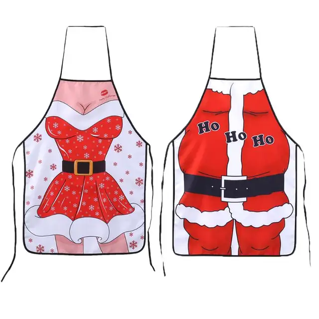 Buy Christmas Aprons Adult Santa Claus Aprons Women And Men Dinner Party 