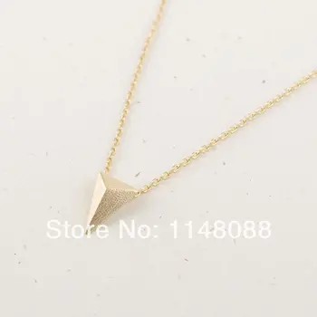 

Fashion hotting sale gold shining charming style Triangle pendant Necklace for women in the heart