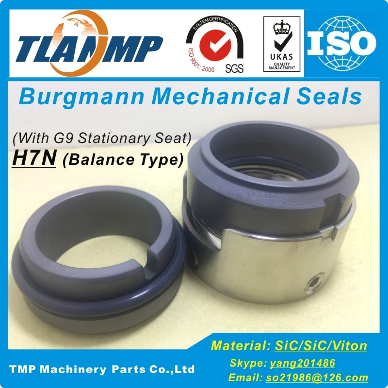 

H7N-48 , H7N/48-G9 (Material:SiC/SiC/Viton) Burgmann Mechanical Seals |H7N balanced Type Seals for Pumps (Shaft Size:48/53mm)