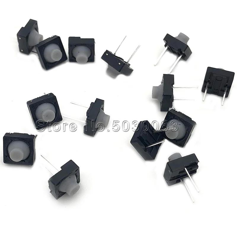 20pcs/lot 8*8*5.5 silica gel silent touch switch Centered 2P conductive ...