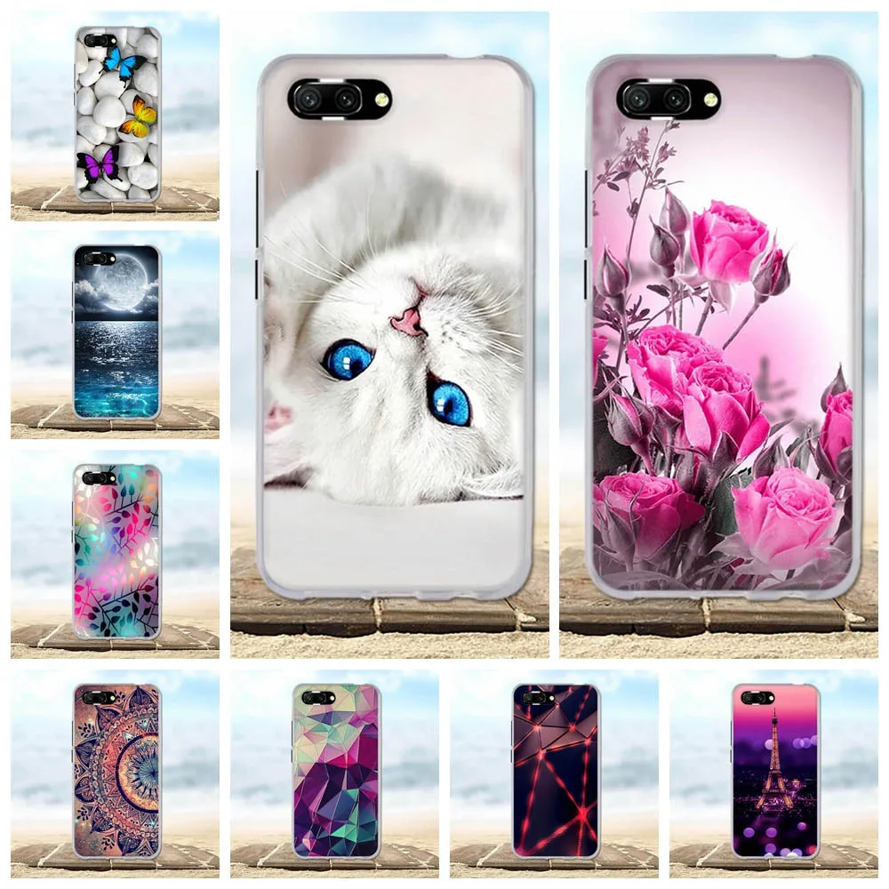 

For Huawei Honor 10 Case Silicone Soft TPU Back Cover For Huawei Honor 10 Cases 3D Flower Cat Protective For Honor10 Phone Cases