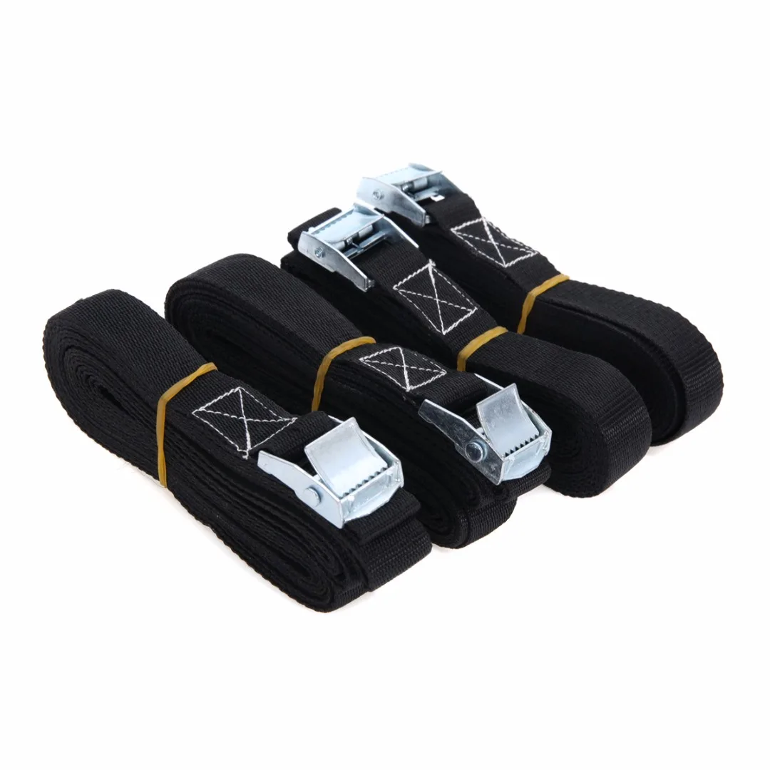 

Polyester Fiber 4pcs/set Cargo Lashing Strong Ratchet Belt With Metal Buckle Heavy Duty Tie Down Strap Hot Selling