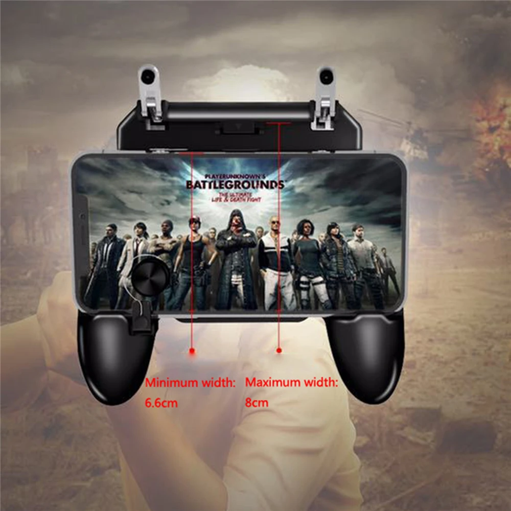  Newest PUBG Mobile Gamepad Joystick Metal L1 R1 Trigger Game Shooter Controller for iPhone Android 