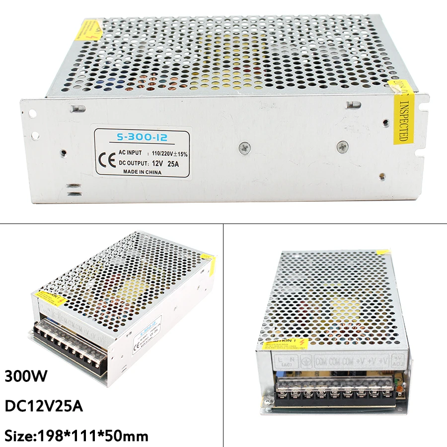 AC110 220V источник питания 12 V Светодиодный драйвер 220V к DC 12 V 1A 2A 3A 5A 8.5A 10A 15A 20A трансформатор led 12 V адаптер питания